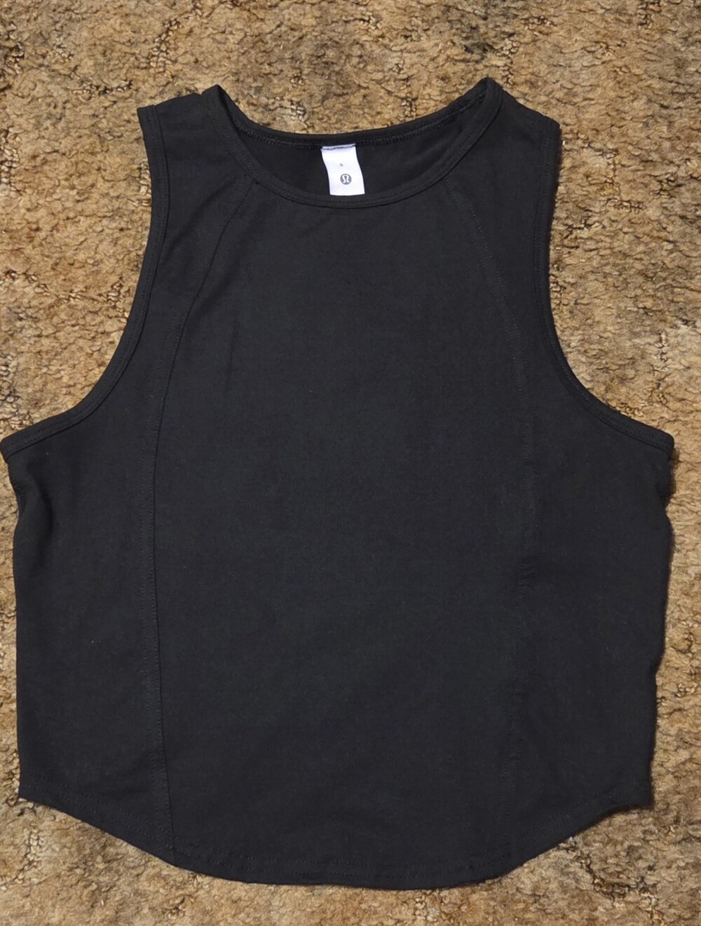 Lululemon Black Cropped Sculpt Athletic Tank Size 8